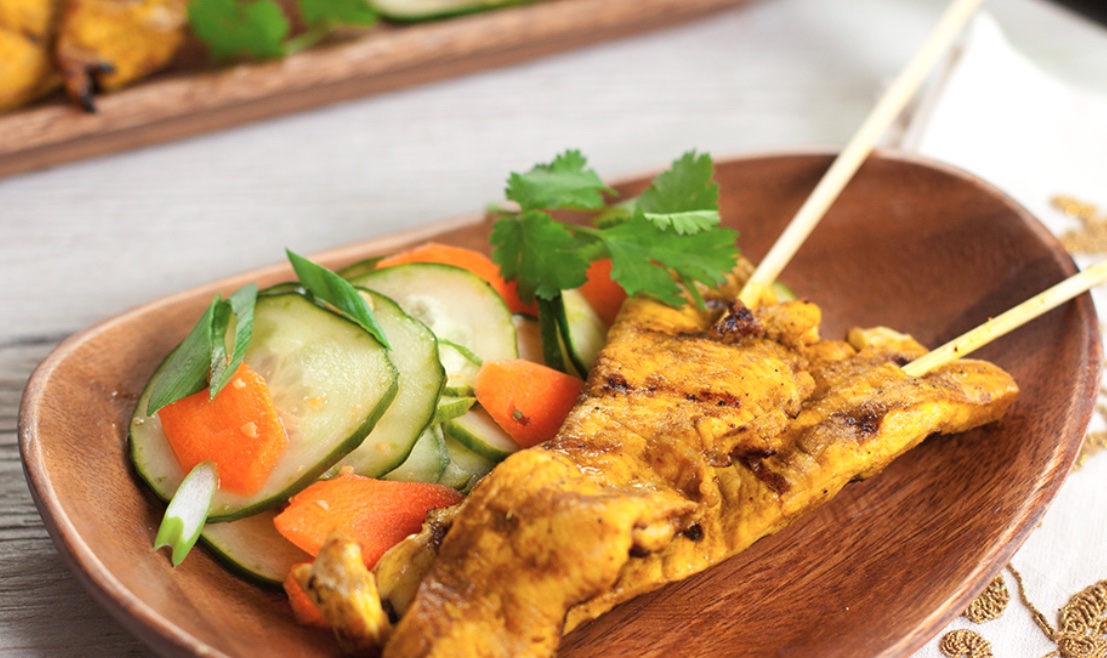 Recipe of the Week: Thai Chicken Satay with Cucumber Salad