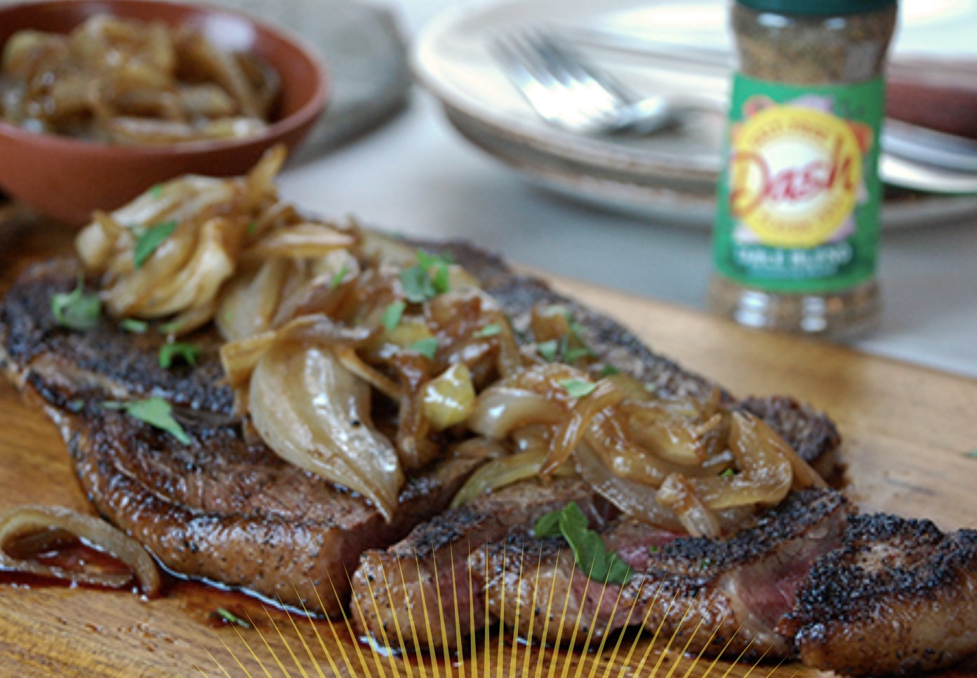 Recipe of the Week Steak with Caramelized Balsamic Onions
