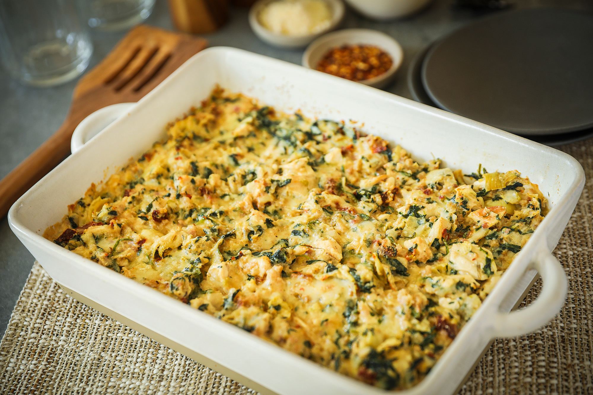 Recipe of the Week Chicken Alfredo “Rice” Bake